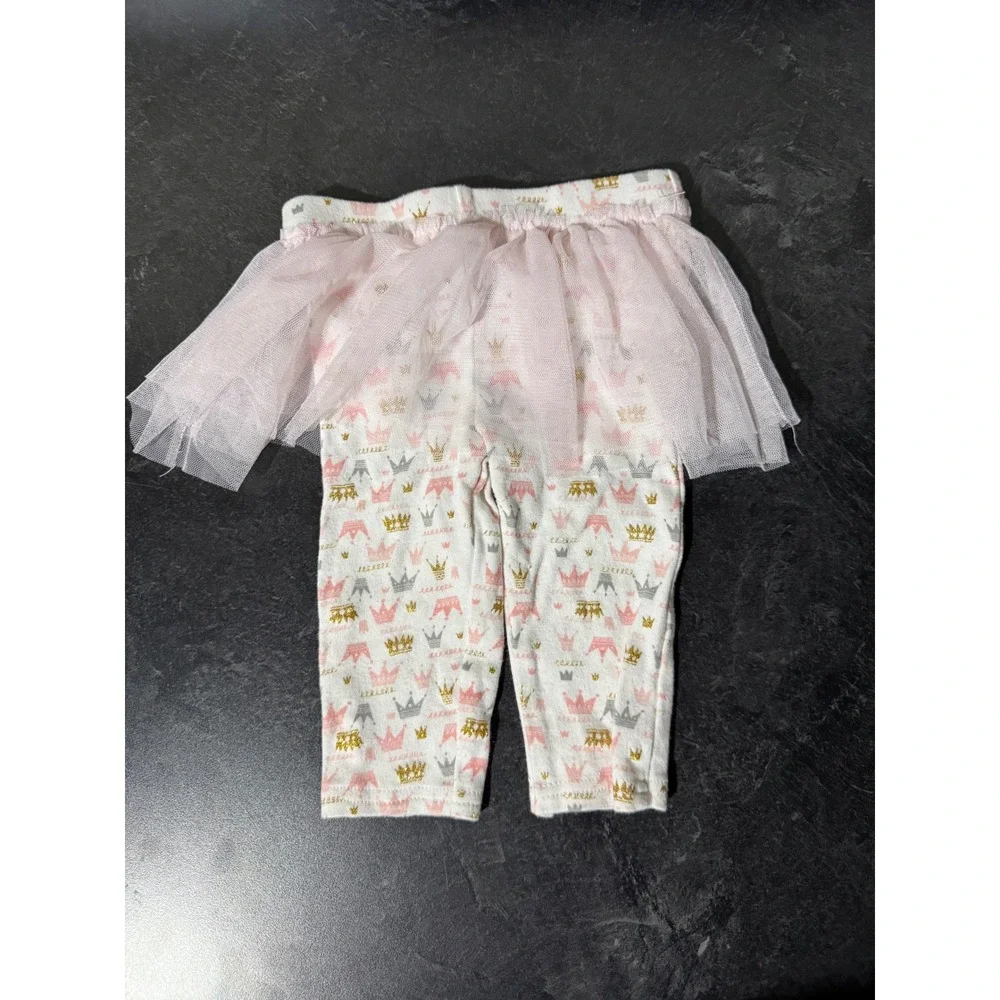 Bundles Baby Place Baby Girl 3-Piece Outfit Set 6-9M Pink Tutu Bodysuit Leggings